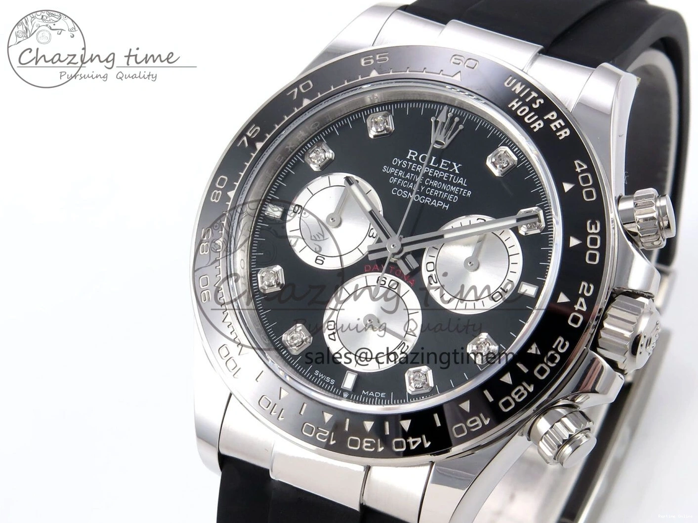 0417 EyeCatching Daytona 126519 LN APSF 1:1 Best Edition Black Diamonds Dial on Oysterflex Strap SH4131（Gain Weight） 1027